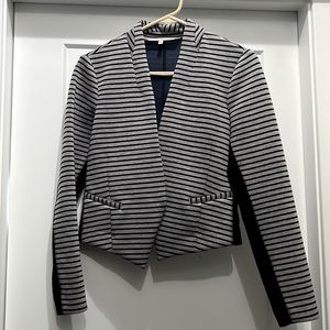 Rachel Roy black and grey striped blazer